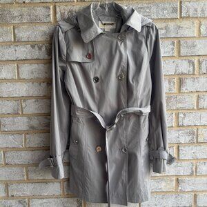 MICHAEL Michael Kors Long Sleeve Button Up Belted Trench Coat Women's Size XS